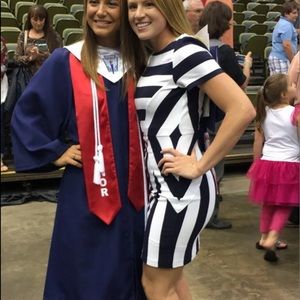 Striped fitted dress